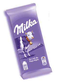 Tablette Milka au lait du Pays Alpin